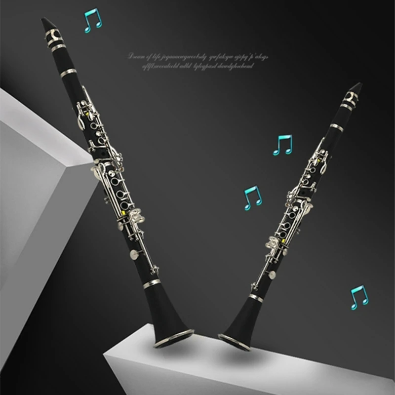 Bb Flat Clarinet 17 Keys Bakelite Professional Woodwind Instrument Tenor Clarinet with Box Reeds Musical Instrument
