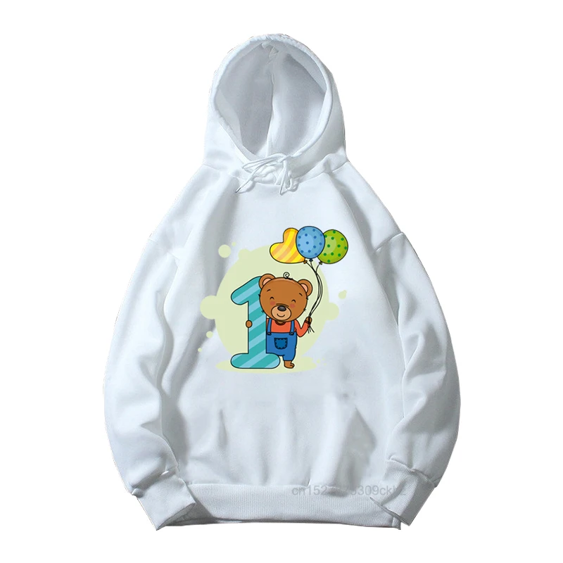 

Boy/Girl Fall Funny Hoodie Kids Colorful Balloons And Animals With Numbers From 1 To 9 Printed Sweatshirt Toddler Cute Clothing
