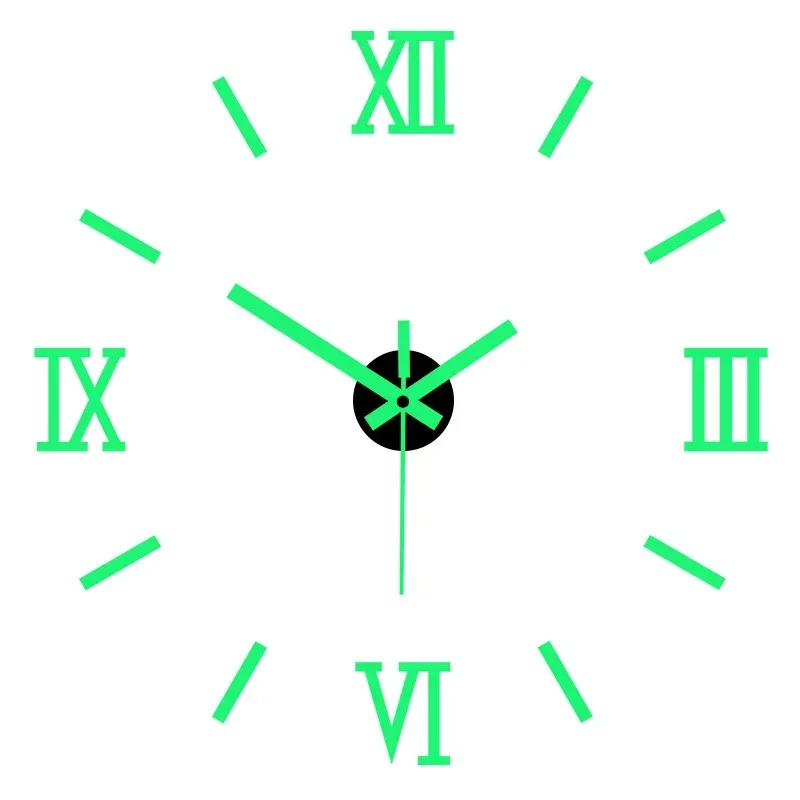 wall clock 3d wall clock led digital clock 3d number wall clock 3D luminous wall clock frameless acrylic DIY digital clock wall stickers silent for living room bedroom office decor