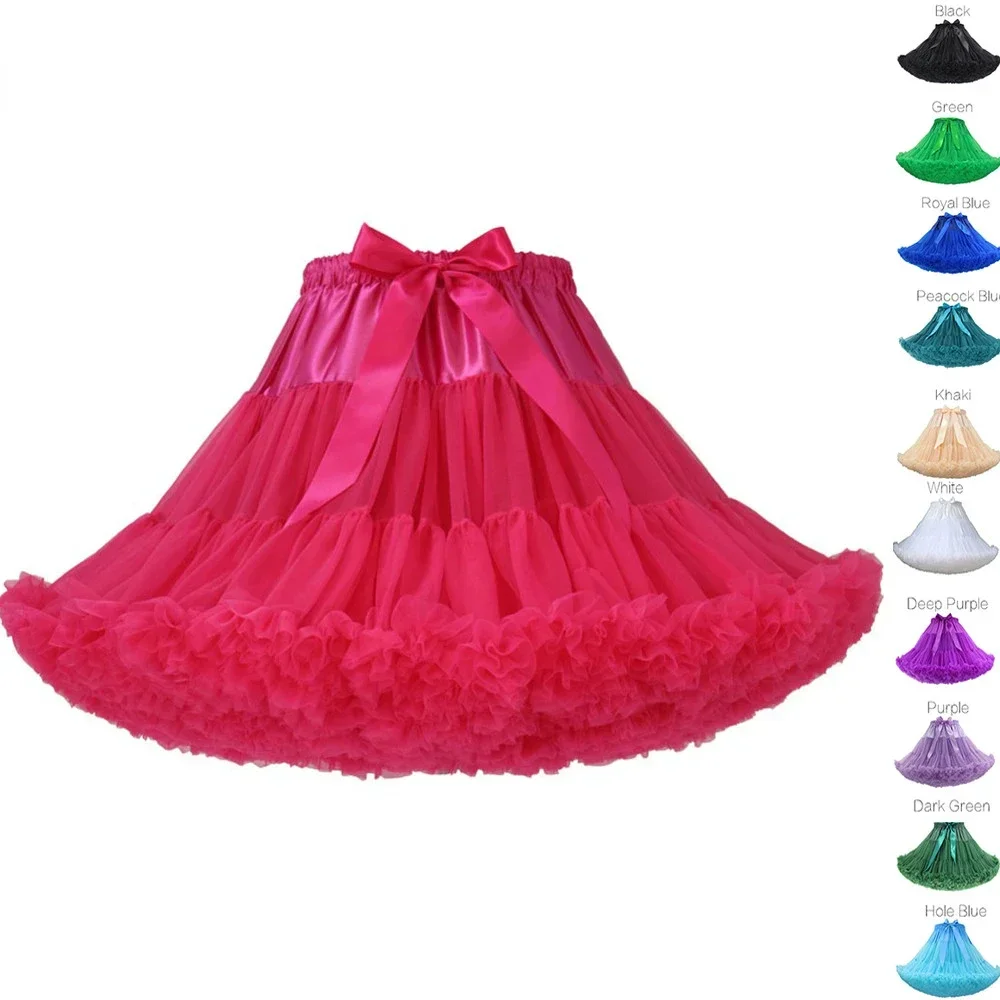 Womens Party Dance Tutu Skirt Girls Lolita Petticoat Ball Gown Underskirt Swing Short Dress Cosplay Rockabilly Crinoline petticoat skirt petticoat underskirt lolita petticoat flower girl underskirt wedding petticoat tulle tutu skirt