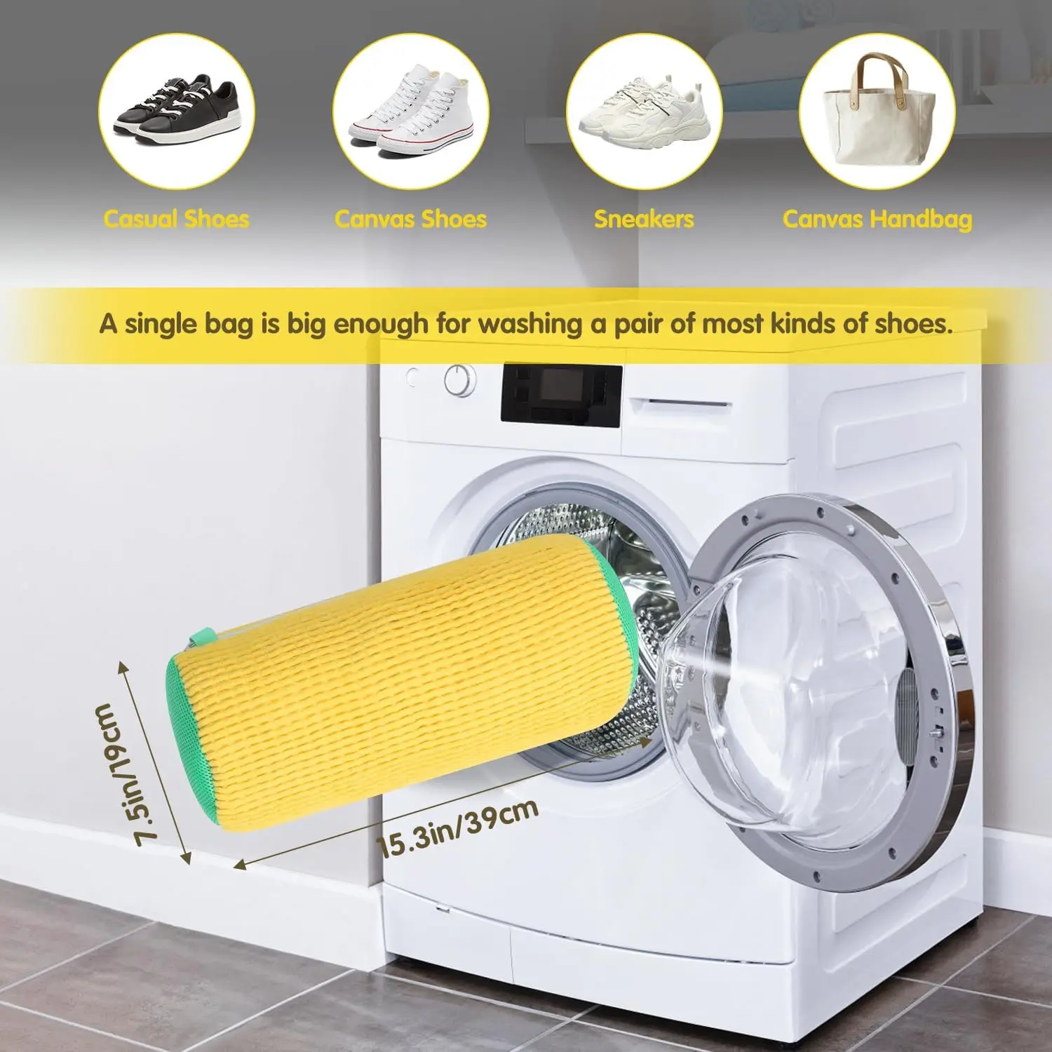 Shoe Washing Machine Bag Laundry Shoe Bags for Washer and Dryer Reusable Shoe Cleaning Bag Household Lazy Sneakers Organizer 6