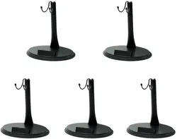 Premium 5 - Piece Adjustable Black Action Figure Display Stand Set (10PCS)