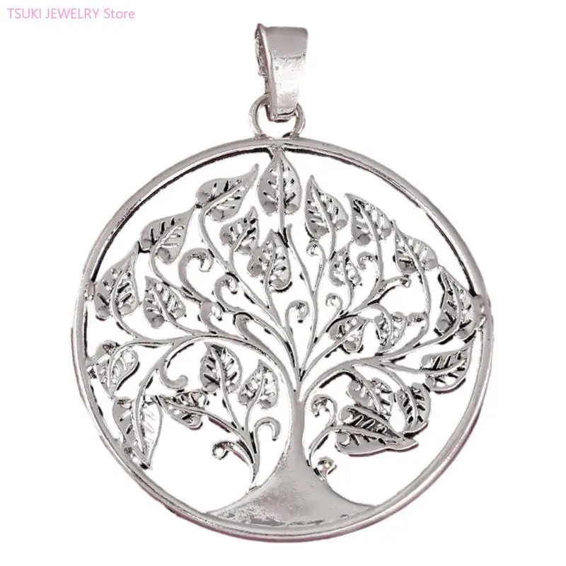 62Ke Silber Color Hohlbaumherz -Zauberanhänger für Schmuck DIY -Halskette machen – Detail 8