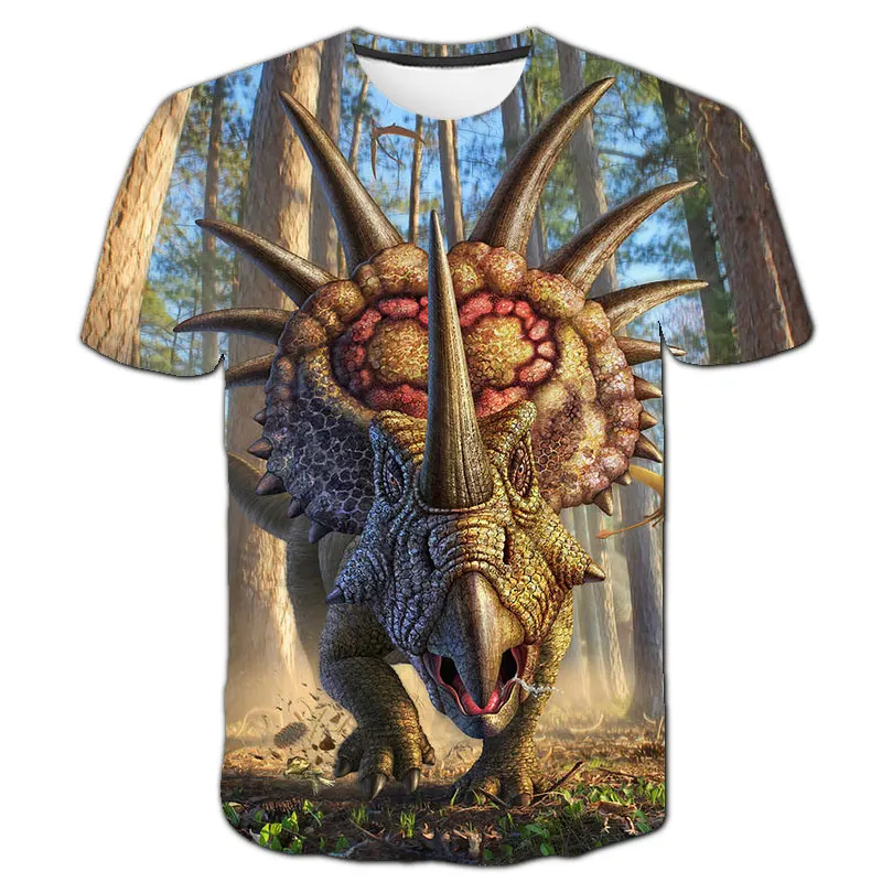 Jurassic World T-Shirt New 2022 Dinosaur Girls Jurassic World Dinosaur Clothes Boys Fashion Children's Cartoon Dinosaur Clothing T-Shirts