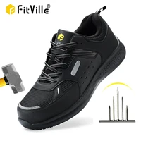 FitVille Men's Extra Wide Work Shoes Casual Shoes Anti-Slip Sturdy Toe Breathable For Male Swollen Feet Arch Support Pain Relief 1