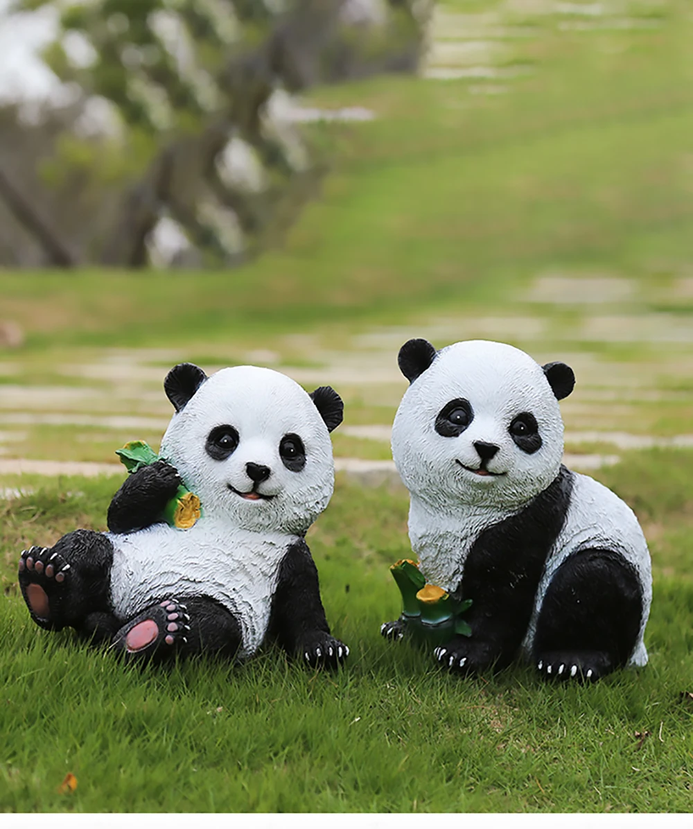 XZZXZZ Statue De Panda Animal De Jardin, Figurine De Panda en Résine  Mignonne Décoration Ornements De Jardin en Plein Air pour Cadeau De  Décoration De Pelouse D'étang De Jardin De Patio,C 