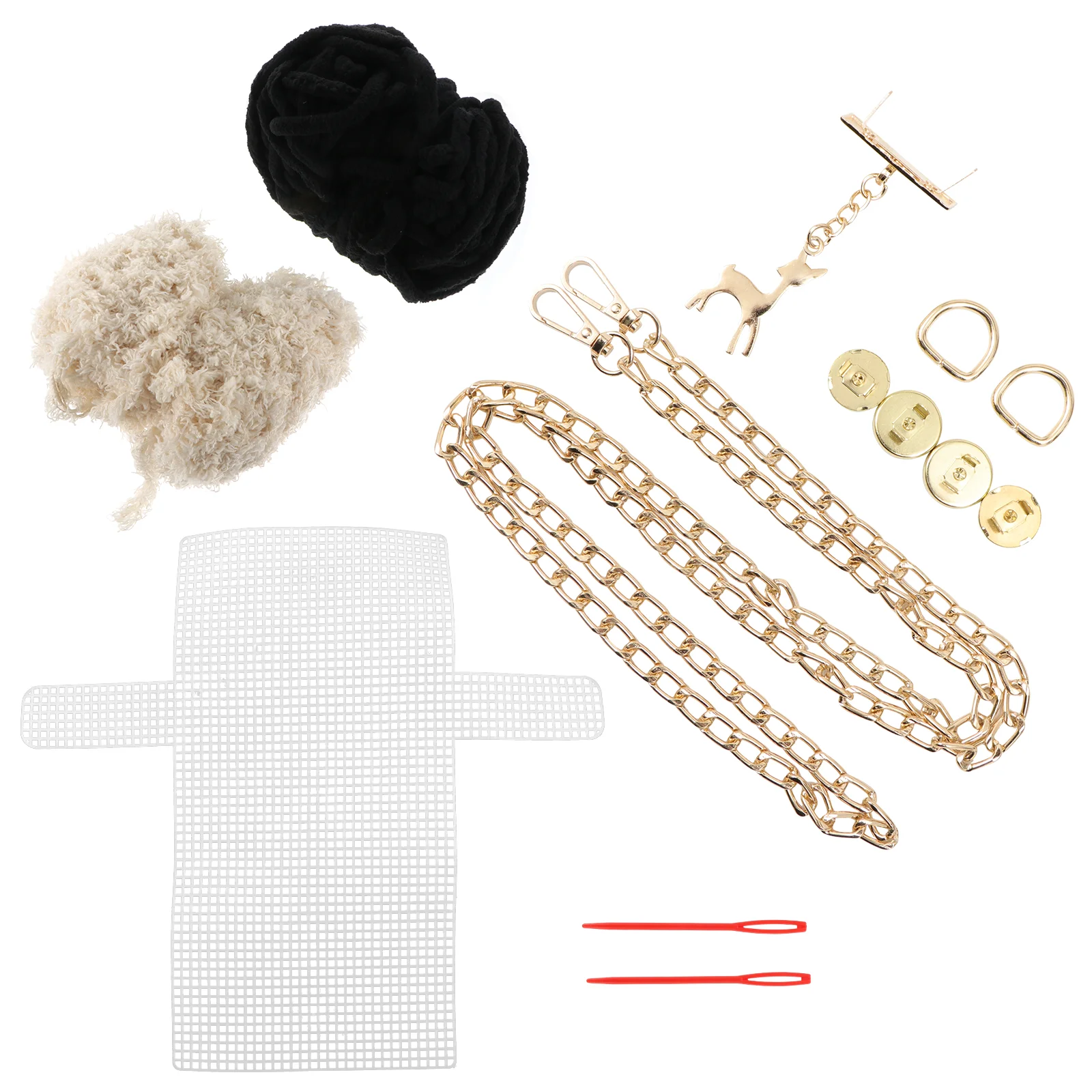 

Fluffy DIY Yarn Bag Cross Body Purse Canvas Wallet Cotton Handmade Woven Material