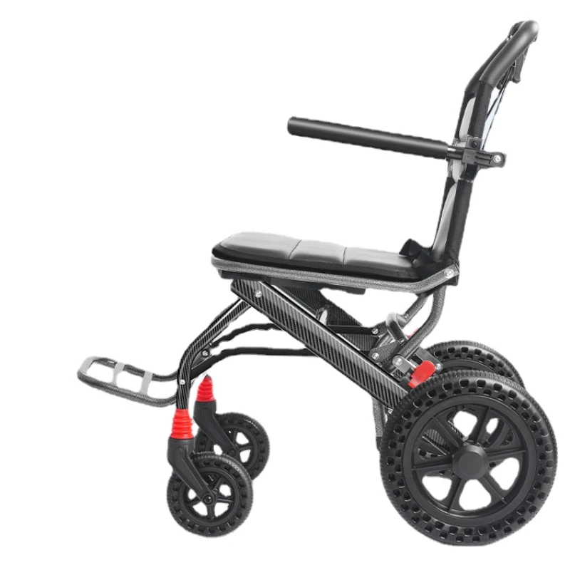 

Shopping Cart Wheelchair Light Folding Small Portable Tourist Scooter for the Elderly Paralyzed Elderly Trolley