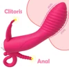3 In 1 Vibrator Rabbit Dildo Waterproof Vaginal Clitoral Anal Stimulator Vibration Erotic Sex Toys for Women Couples Sex Shop 1