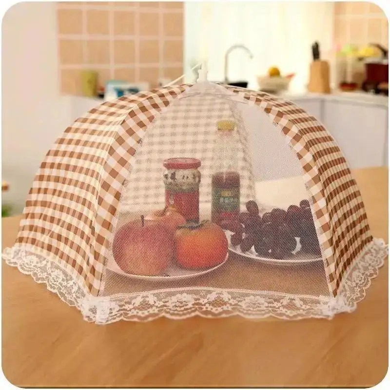 Practical Foldable Table Food Cover Umbrella Style Anti Fly Mosquito Kitchen Cooking Tools Meal Cover Table Mesh Food Covers
