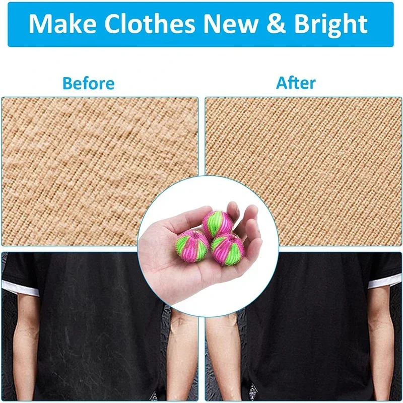 1/18Pcs Hair Remover Laundry Ball Portable Clothes Pet Lint Grab Hair Catcher Ball Washing Machine Hair Remover Cleaning Balls 5