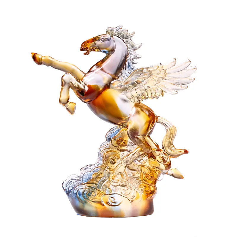 

Glazed the small horse ornaments home decoration creative crafts animal glass statue