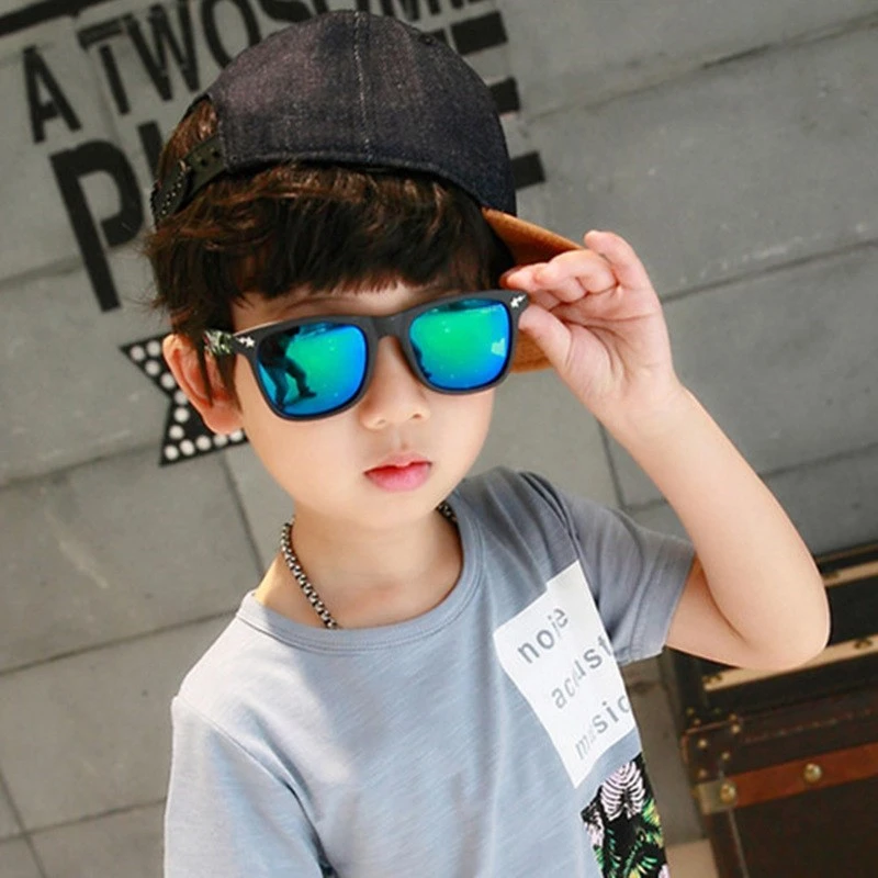 Dar una vuelta Boda Berri Gafas de sol a la moda para niños y niñas, lentes de sol con espejo  cuadrado, diseño de marca, UA400, 2020|Gafas de sol de niño| - AliExpress