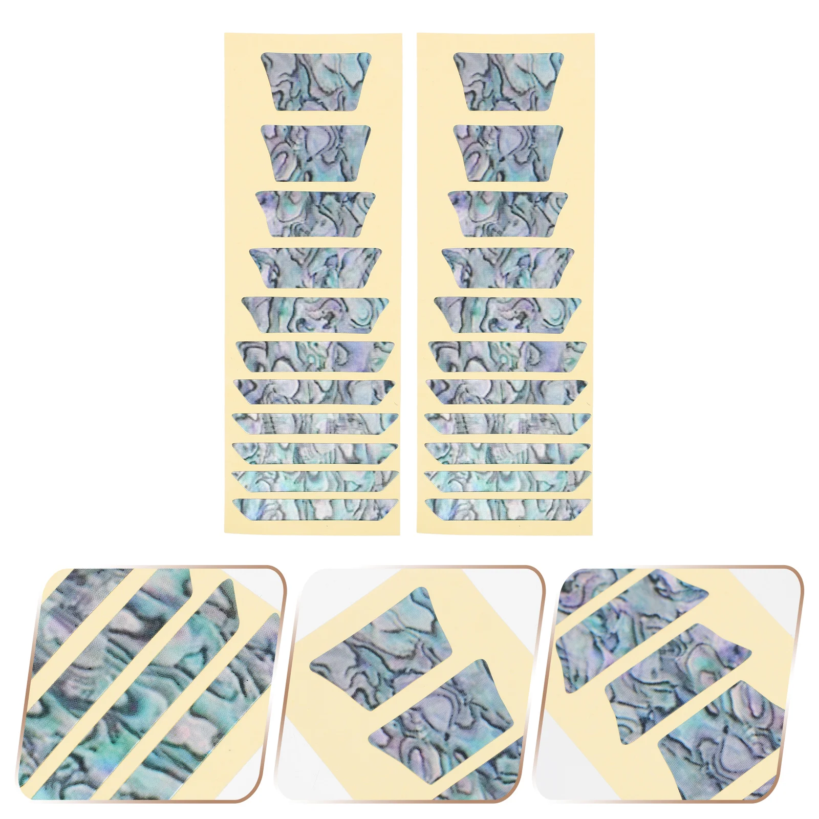 

2 Pcs Guitar Top Sticker Creative Fingerboard Electric Guard Patch Flower Stickers Decals Supply Self-adhesive Decors