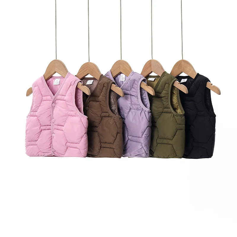 

Children's down and Wadded Jacket Vest Fall and Winter Outer Wear Warm