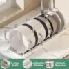 Expandable Pans Organizer Rack Kitchen Cabinet Pan Rack Utensil Rack, Dish Drainer Space-Saving Cabinet Storage Rack Christmas 2