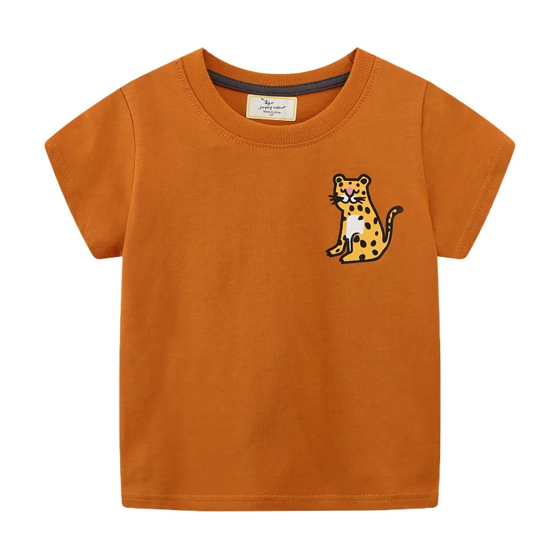 Jumping Meters 2-7T-T-shirt en coton avec imprimé d'animaux pour enfant, vêtement pour garçon et fille, nouvelle collection été