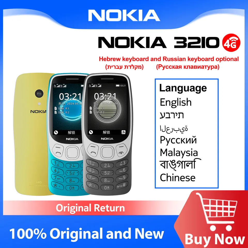 2024 NEW Nokia 3210 4G Feature Phone Dual SIM 2.4