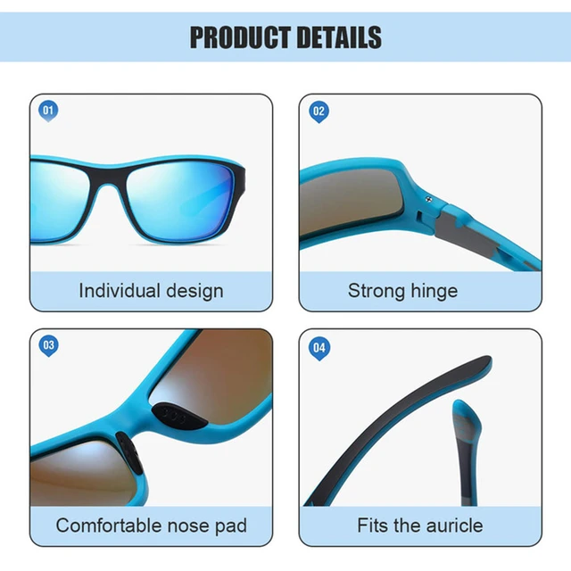 FAGUMA Polarized Sports Sunglasses For Men Cycling Driving Fishing 100% UV  Prote