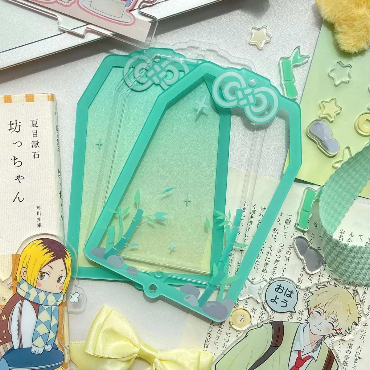 Acrylic card sleeve small card Polaroid card storage display props 5