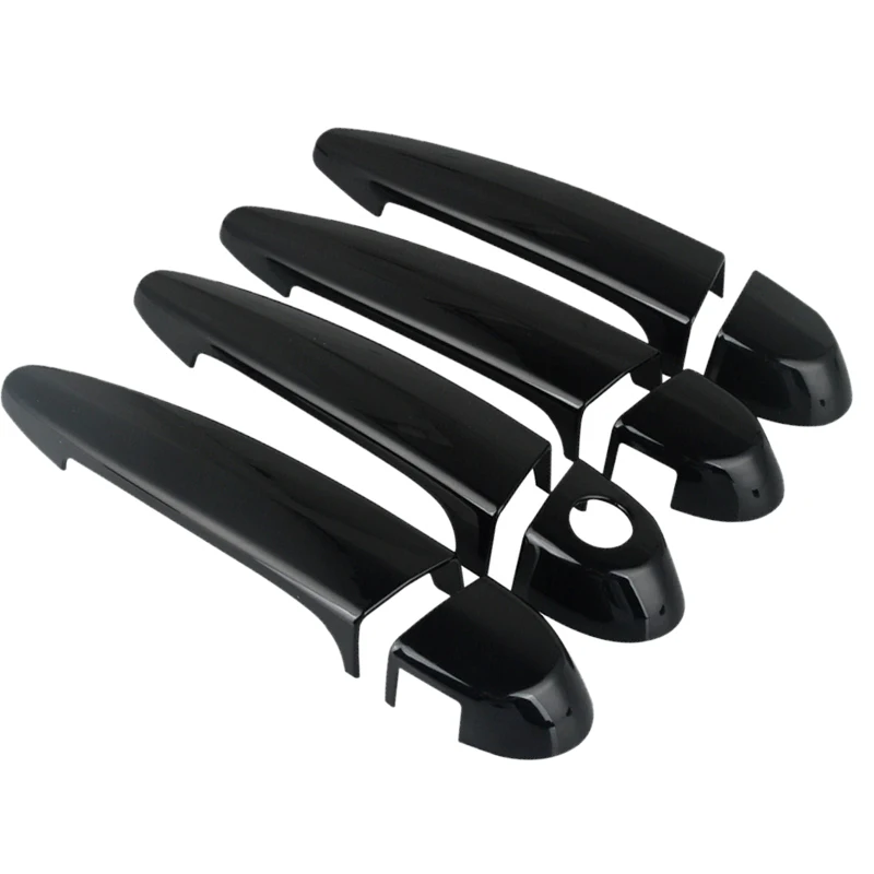 Car Exterior Front Rear Left Right Door Handle Cover Trim Set Black Abs Fit For Bmw X5 E70 X6 E71 2008 2009 2010 2011 2012 2013