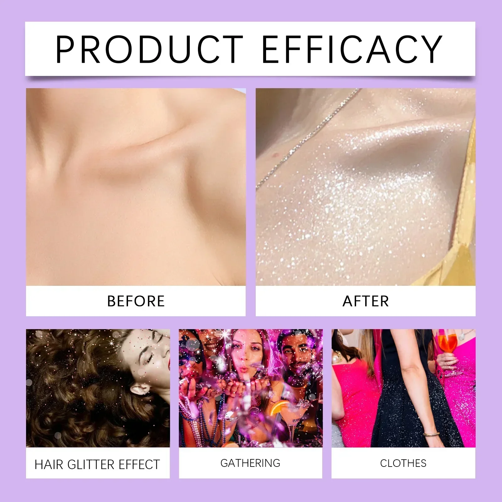Highlighter Powder Spray Glitter Body Gel Waterproof Long Lasting Shiny Face Contour Hair Body Clothes Glitter Female Makeup Hot 3