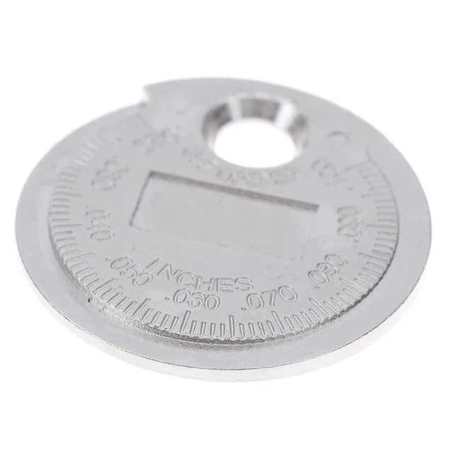 1Pcs Spark Plug Gap Gauge Tool Measurement Coin-type 0.6-2.4mm Range Spark Plug Gage 2