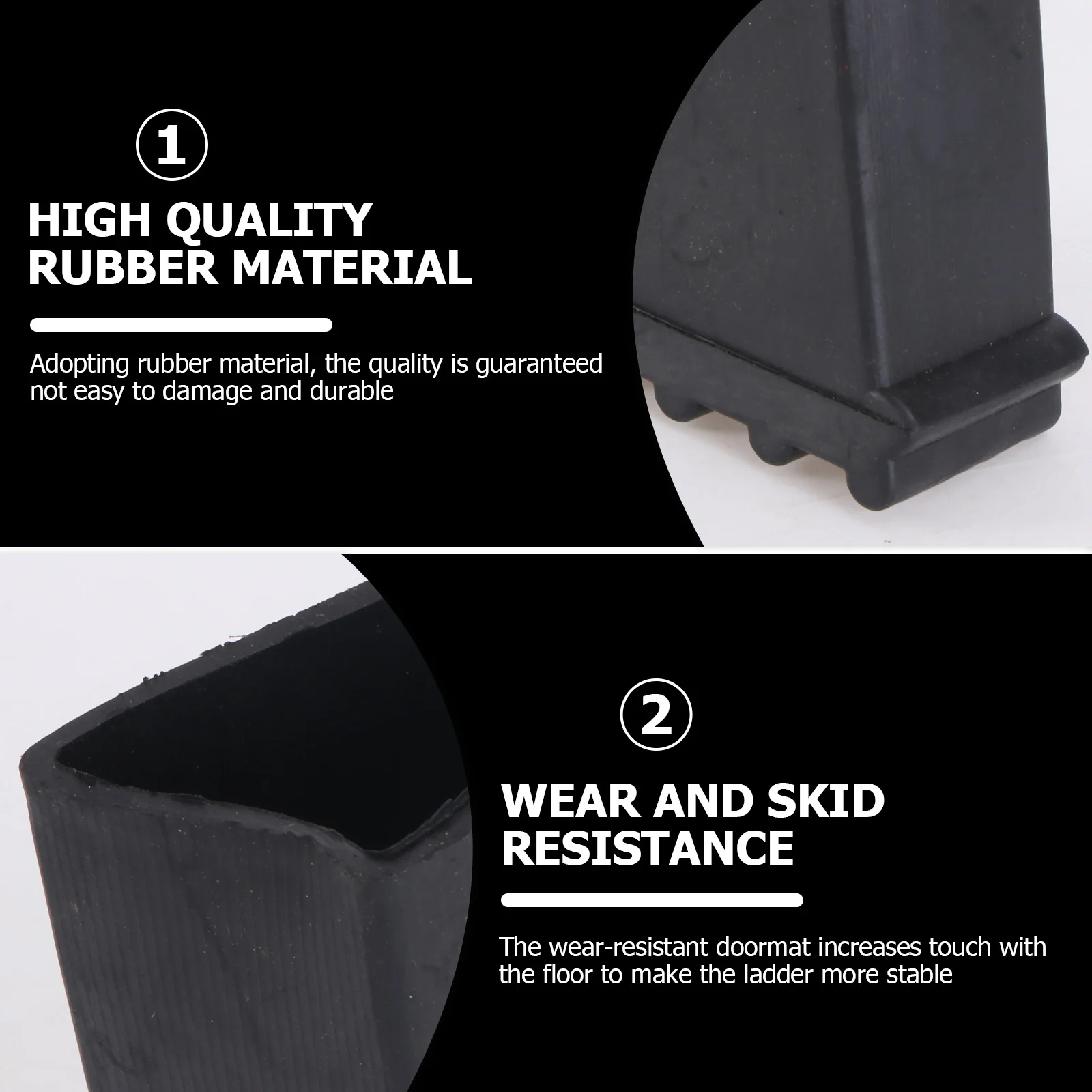 NonSlip Ladder Foot Pads Rubber Covers WearResistant Mats Replacement Step Accessories Scaffolding Parts Construction Tools