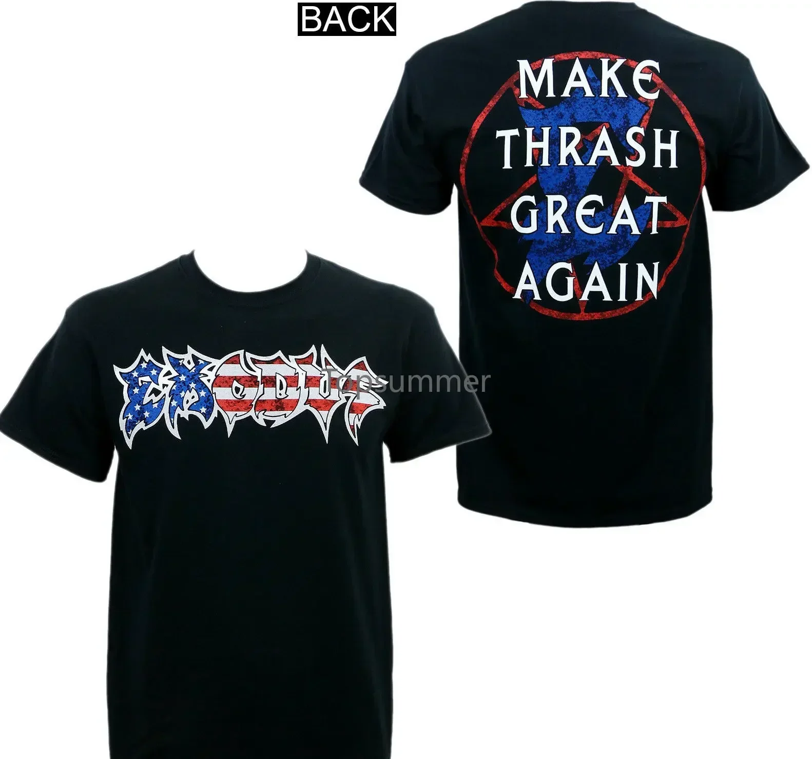 

Топы Harajuku с рукавами, аутентичная футболка с логотипом exdus Band Make Thrash Great New American, размер S 2Xl, Новинка