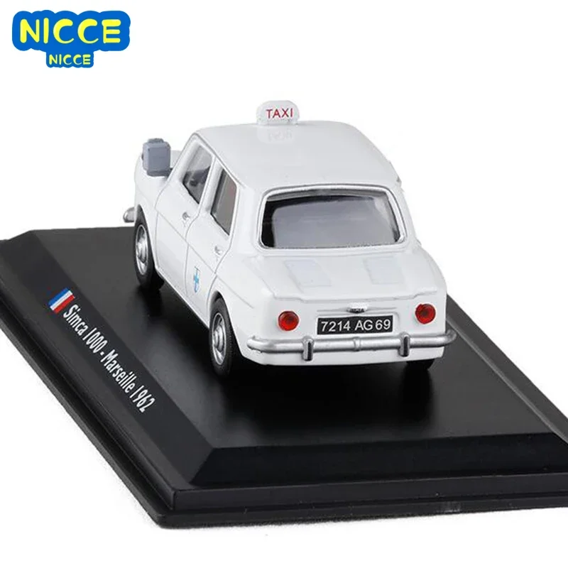 

Nicce 1:43 Diecast Metal Alloy Classic SIMCA 1000 Marseille 1962 Cab Taxi Car Model Die-cast Vehicles Toys Collection Gifts F56