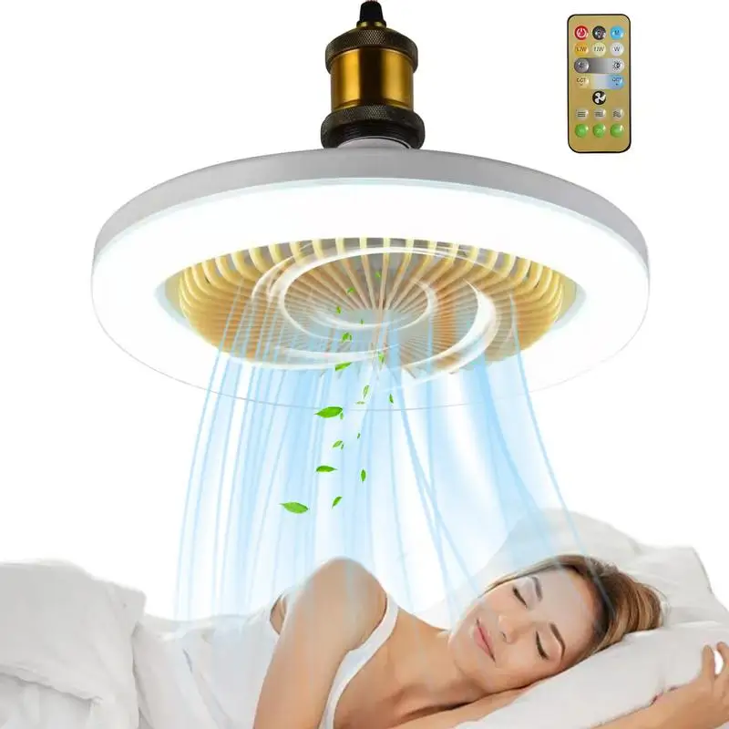 

Ceiling Fan Light E27 Socket Light Fan No-noise Ceiling Fans With Light And Remote 3 Light Colors Ceiling Fan For Indoor