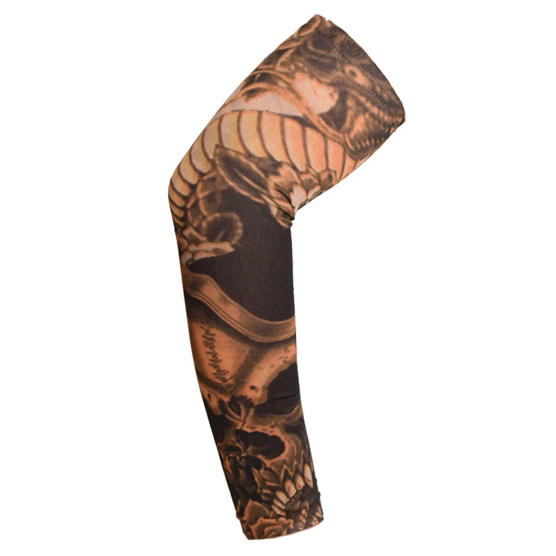 1PCS แขนแขน UV การป้องกันกีฬากอล์ฟกลางแจ้งเดินป่าขี่แขน Tattoo แขนยาวแขนอุ่นขี่อุปกรณ์