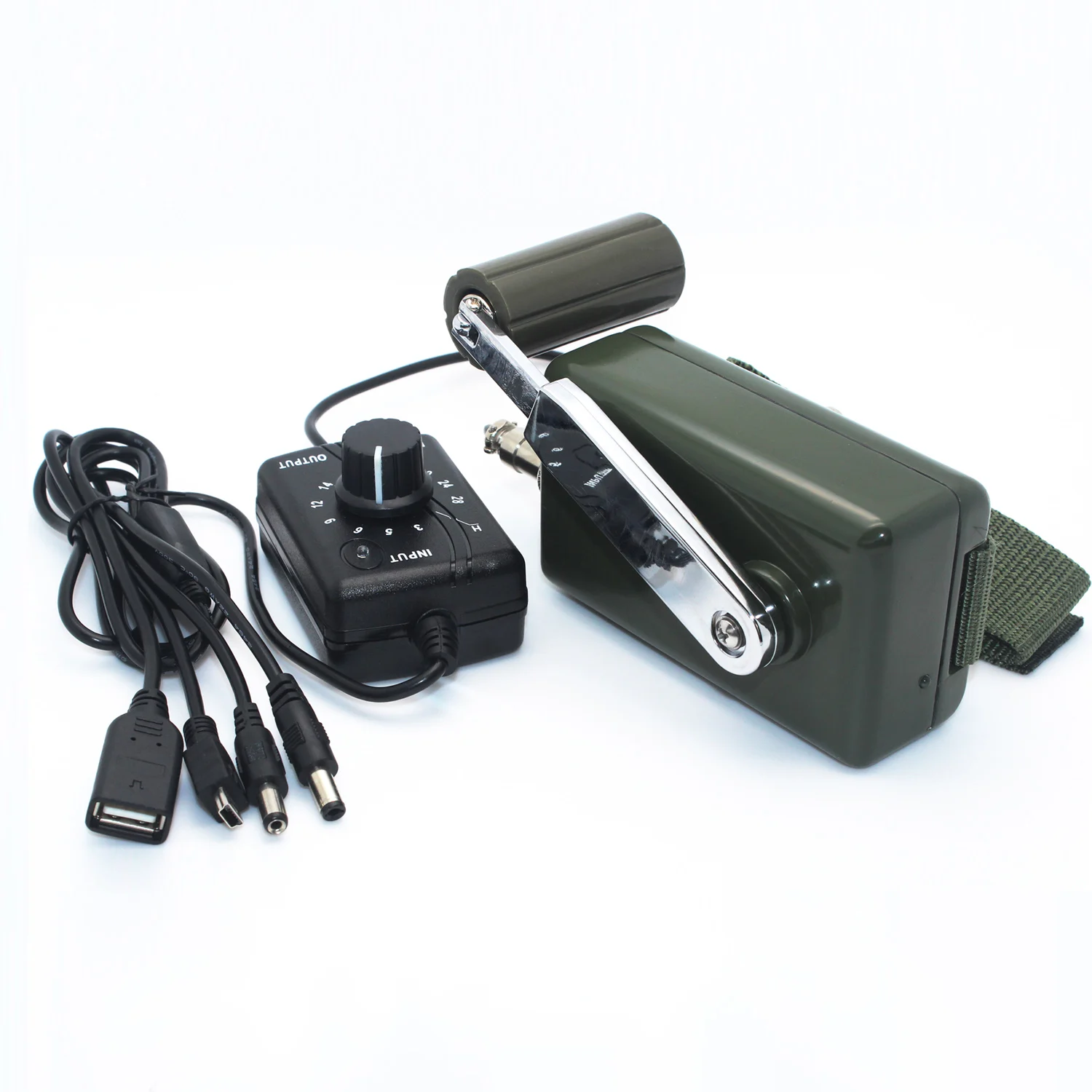 

Hand Crank Generator High-power Outdoor Professional Emergency Mobile Phone Computer Charger Portable 30W/0-28V