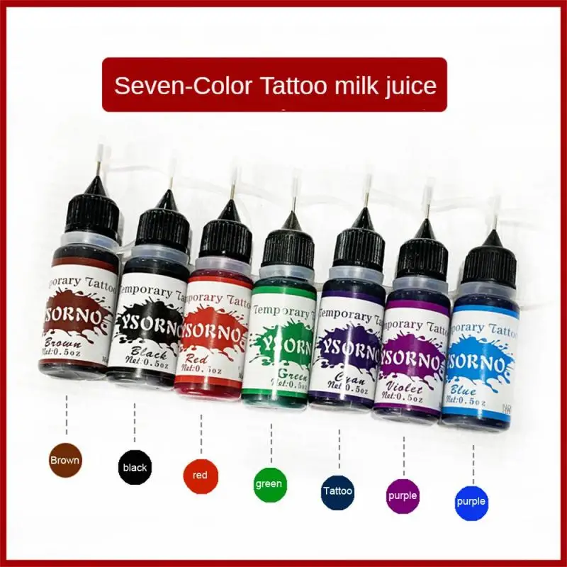 Tattoo Ink Tattoo Ink Pigment Tattoo Ink Kit Tattoo Transfer Cream Tattoo Pen Kits 1/3/5/10PCS 7 Color Temporary Tattoo Male Cream Long-lasting Waterproof Ink Henna Tattoo Female Semi-permanent DIY Art Tools