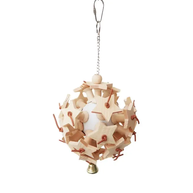 

Parrot Cage Bite Toys Wood Chewing Bird Toys Wear Resistant Bird Cage Accessories Parrot Cage Bite Toys For Small Finches