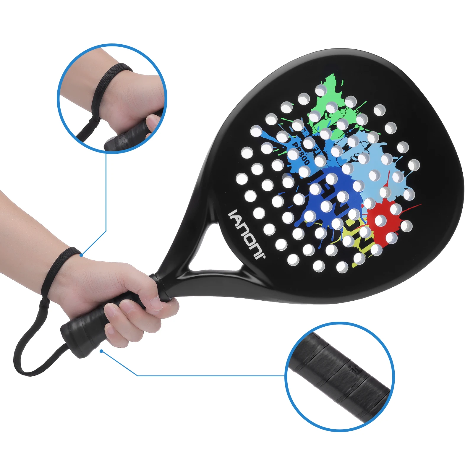 Padel Tennis Rackets Paddle Tennis Racquets Carbon Fiber with EVA Memory Flex Foam Core Paddle Racket Lightweight for Pop tennis racket,padel racket