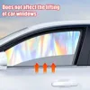 Magnetic Suction Car Sunshade Laser Coating Blackout Cloth UV Protection Privacy Design Driver & Rear Seat Sunscreen Curtain Set 4