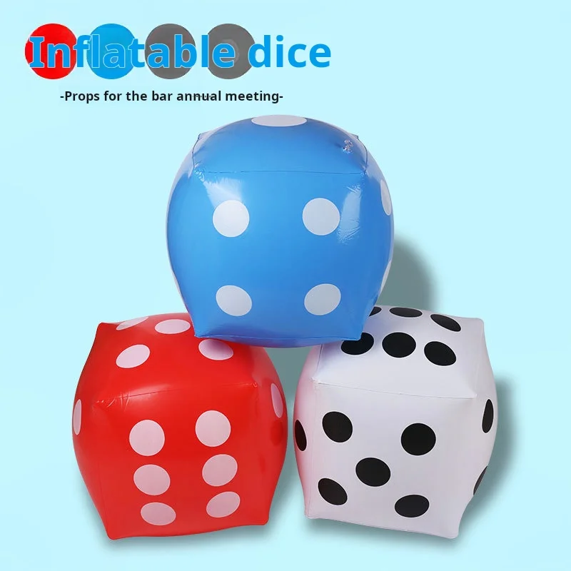 1 PC Random Color Decompression Toy Activity Inflatable Dice PVC Blow Color