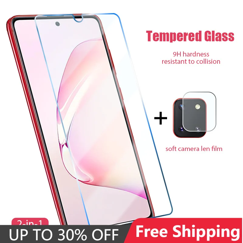 

2 in 1 Tempered glass for Samsung M40 M30 M20 M10 Camera Protective Film for Samsung M51 M31S M31 Prime M21S M21 M11 M01 Core