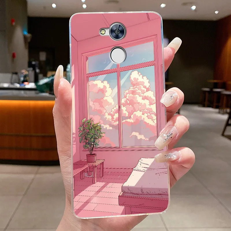 Shockproof Clear TPU Phone Case with Unique Rabbit Lamp and Puppy Design