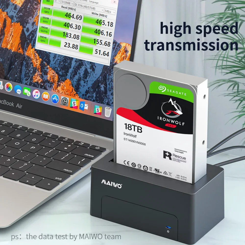 MAIWO 하드 드라이브 도킹 스테이션, SATA-USB 3.0 어댑터, 2.5 3.5 SSD 디스크 케이스 HDD 박스, 하드 드라이브 인클로저 도킹 스테이션