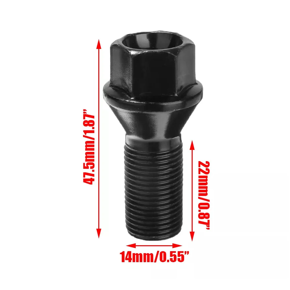 36136890324 For BMW Wheel Nut Stud Bolt M14 X 1.25 Black F25 X3 