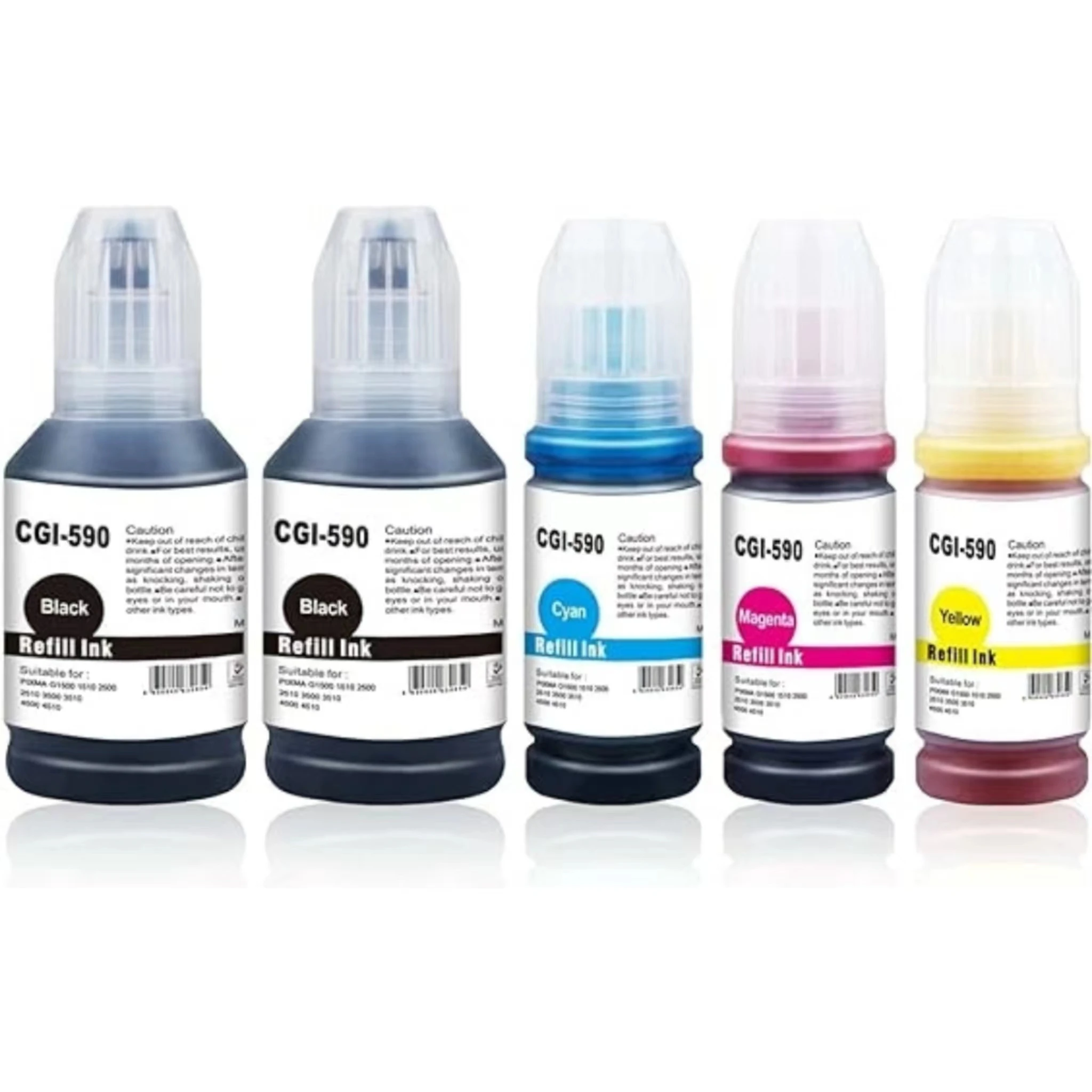 Yongairuink B-T Compatibile Bouteilles D'Encre Remplacement Pour Ecotank Gi 590 Pour G1400 G1500 G1510 Imprimantes (Confezione Da 5)
