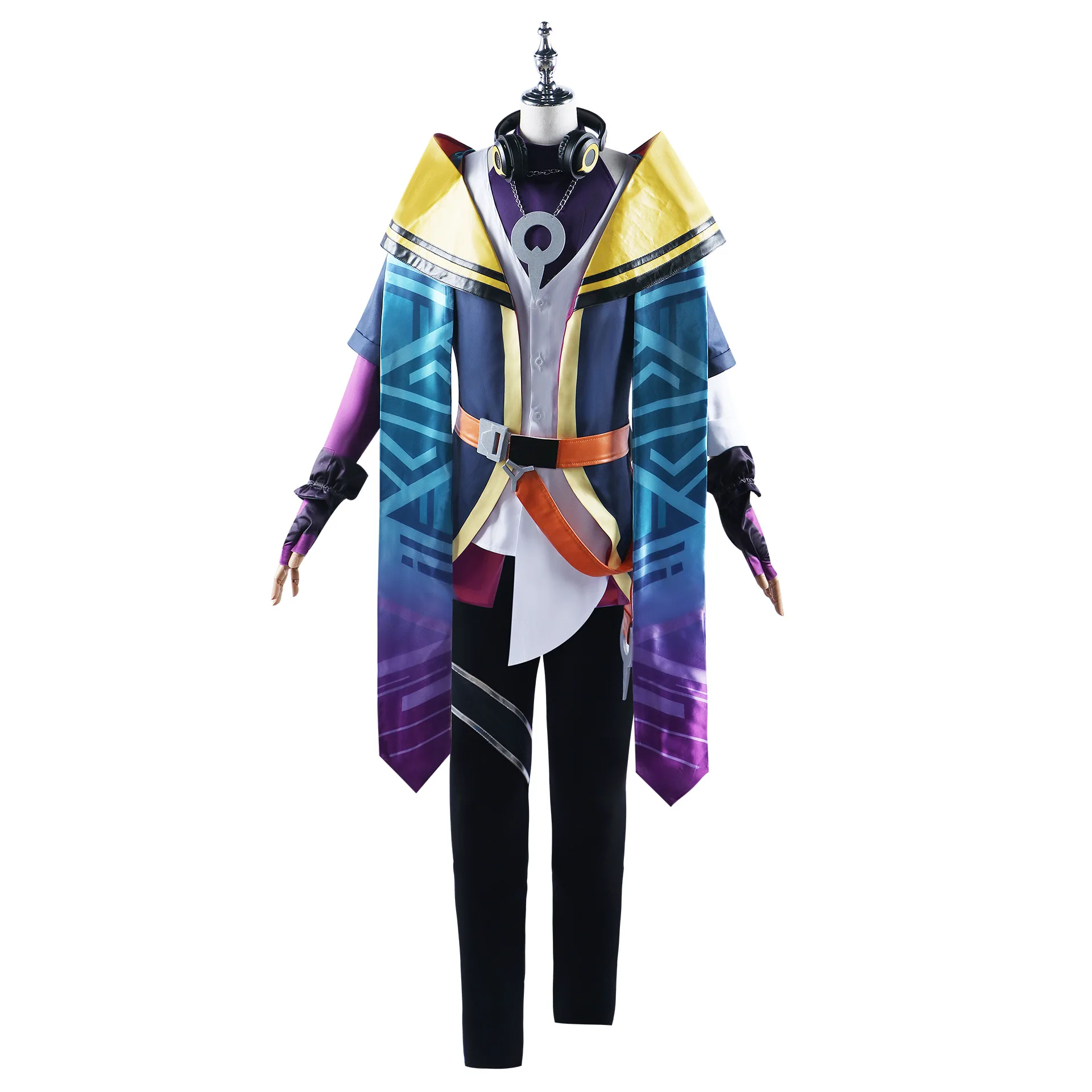 Game LOL Heartsteel Cosplay Aphelios Costume Headset Wig Shoes Uniform Men Women Carnival Halloween Party Outfits Synthetic Hair 77