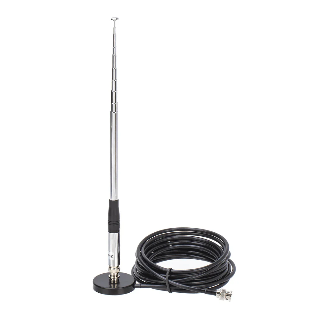 27MHz BNC Male Connector 9-51Inch Telescopic/Rod Antenna with 5M Coaxial Cable Magnetische Dak Mount Base For CB Radio