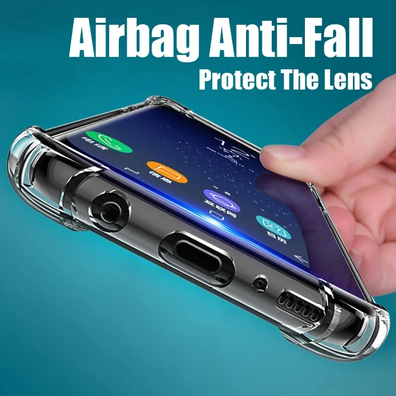 Shockproof Clear Soft Silicone Case For Samsung Galaxy S20 S21 S22 S23 FE S8 S9 S10E S10 Note 10 Plus 20 Ultra Cover Cases — view 2