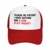 Funny Trucker Hat for Men Plain Trucker Caps Please Be Patient I Have Autism and A Gun in My Pocket Trendy Funny Cap 1