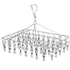 Sock Drying Rack With 40 Clips Stainless Steel Sock Hanging Rack Swivel Wind-proof Laundry Hanger Bra Towel Sock Clothespin 1