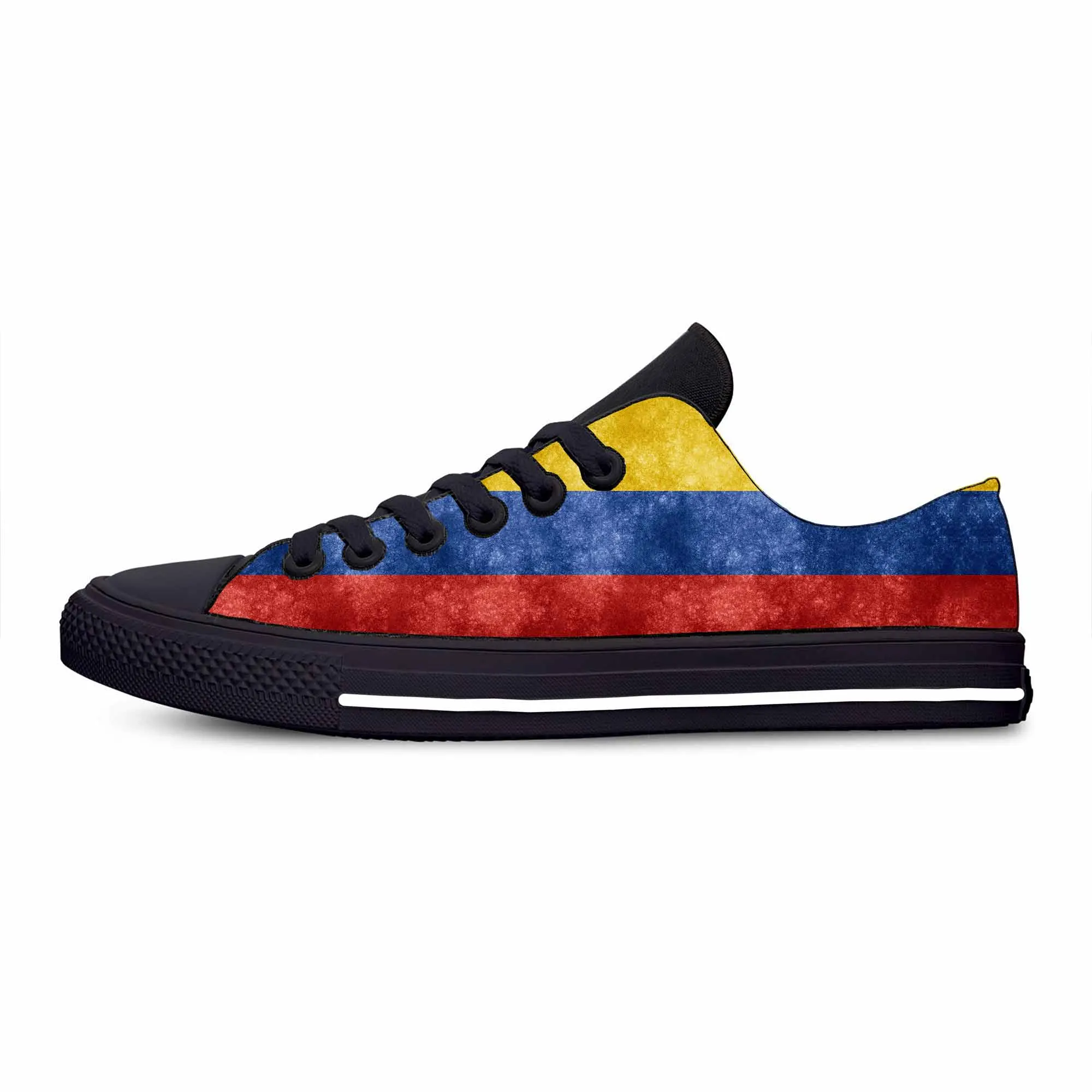

Colombia Colombian Flag Patriotic Pride Cool Funny Casual Cloth Shoes Low Top Comfortable Breathable 3D Print Men Women Sneakers