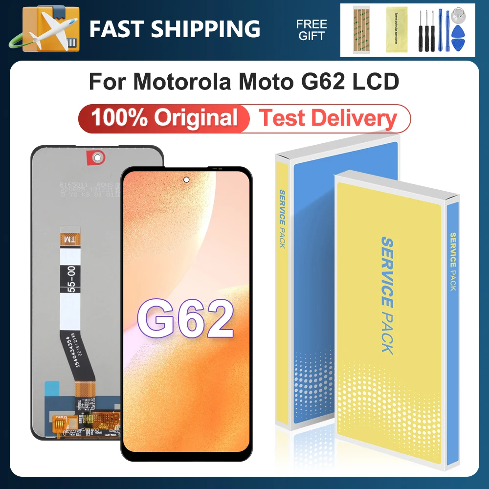 

6.5" Original Screen For Motorola Moto G62 5G LCD Display Touch Screen Digiziter Assembly Replacement Parts For Moto G62 Screen